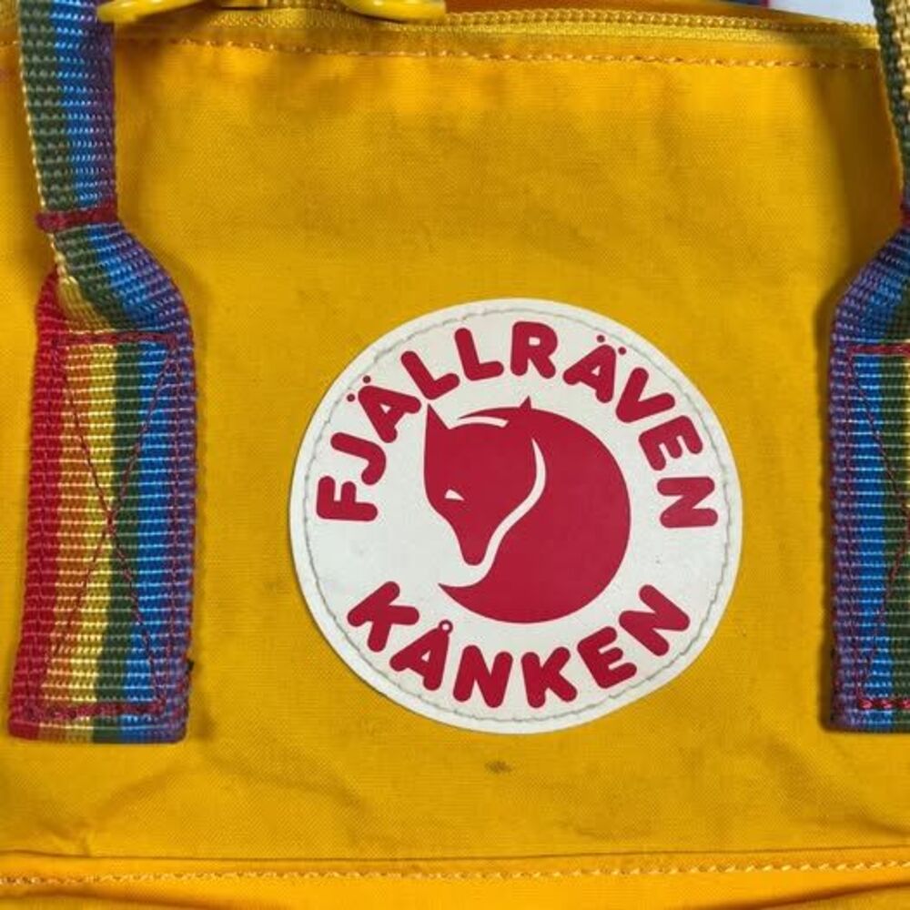Fjallraven Kanken Yellow Rainbow small backpack